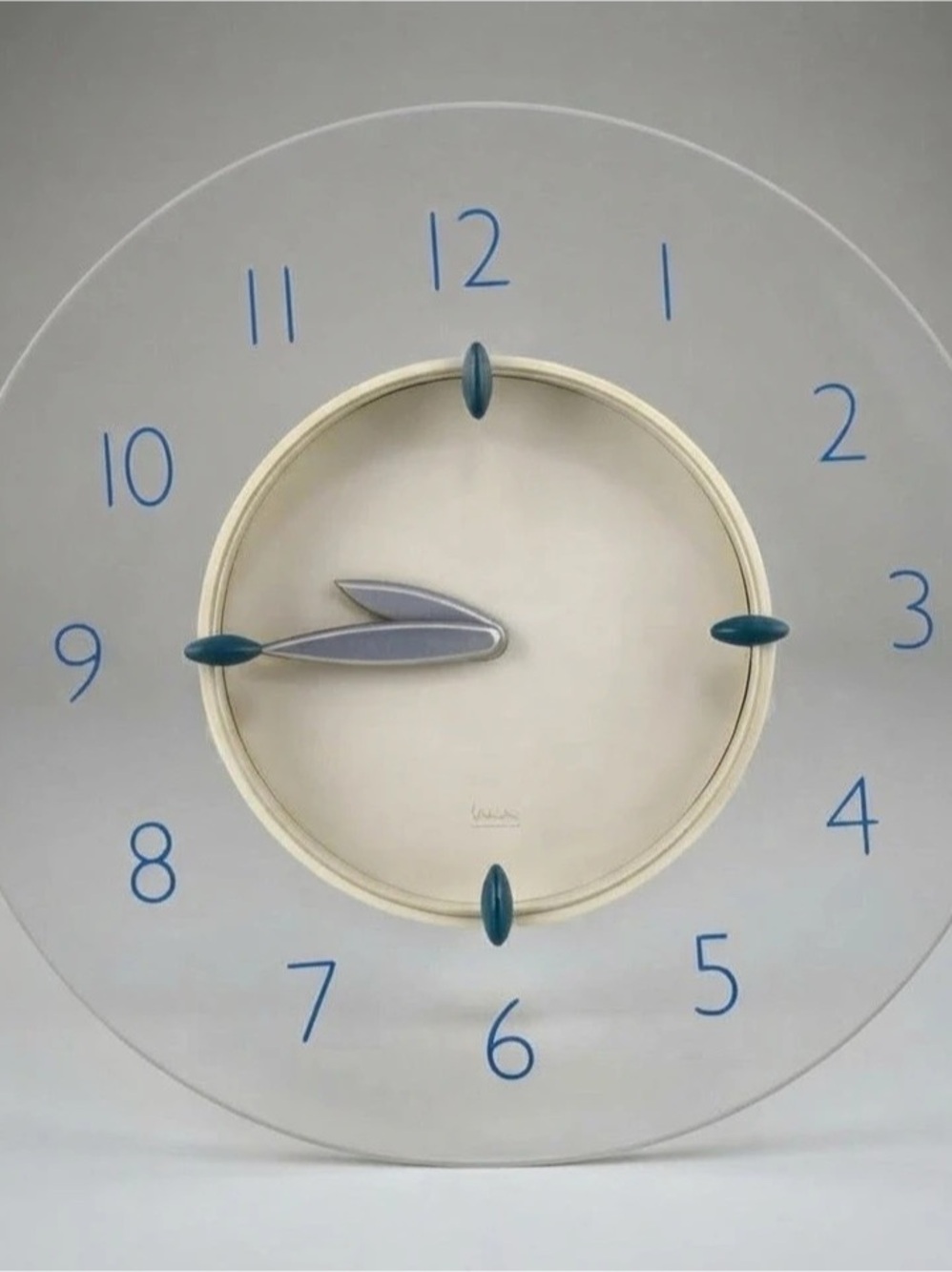 Vintage 1990s Michael Graves Post-Modern Acrylic Wall Clock